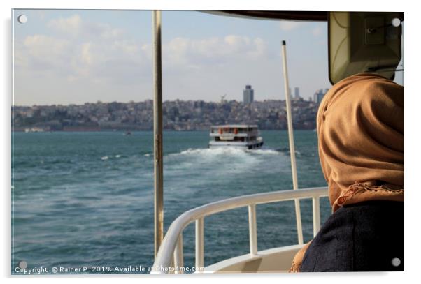 On a ferry in Istanbul Acrylic by Lensw0rld 
