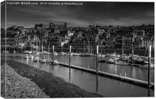Whitby Marina North Yorkshire Canvas Print by keith sayer