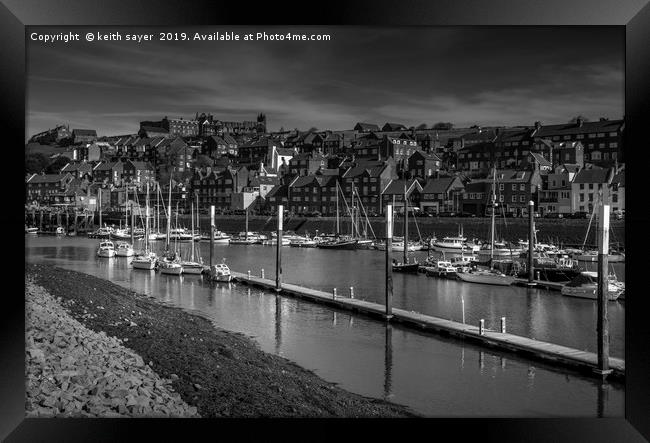Whitby Marina North Yorkshire Framed Print by keith sayer