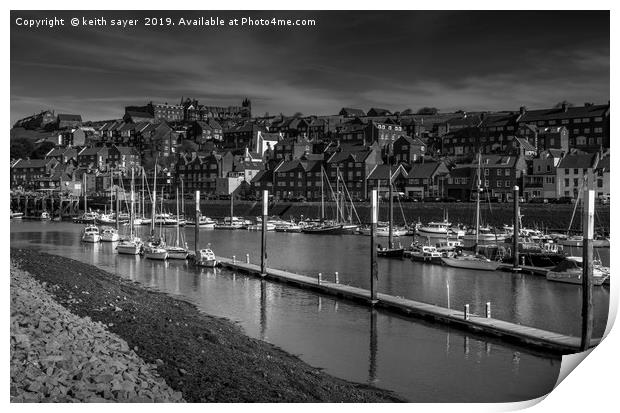 Whitby Marina North Yorkshire Print by keith sayer