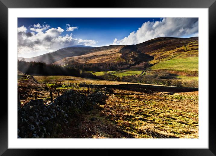 The Cheviot, Northumberland National Park. UK Framed Mounted Print by David Lewins (LRPS)