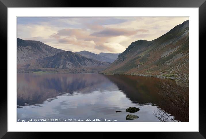 "Misty pastel morning at Ennerdale" Framed Mounted Print by ROS RIDLEY