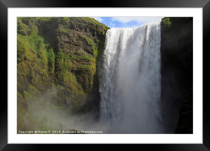 Beautiful waterfall in Iceland Framed Mounted Print by Lensw0rld 