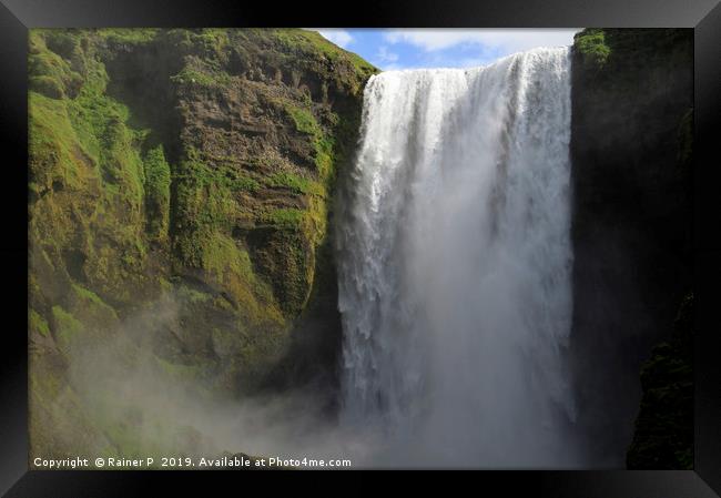 Beautiful waterfall in Iceland Framed Print by Lensw0rld 