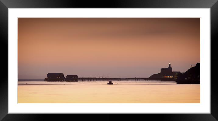 Mumbles pier daybreak Framed Mounted Print by Leighton Collins