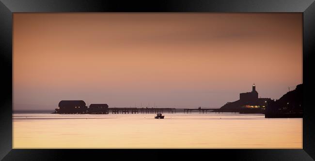 Mumbles pier daybreak Framed Print by Leighton Collins
