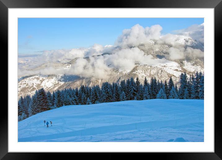 Courchevel La Tania 3 Valleys ski area France Framed Mounted Print by Andy Evans Photos