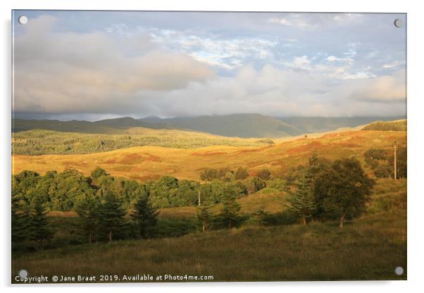 Serene Argyll Scenery Acrylic by Jane Braat
