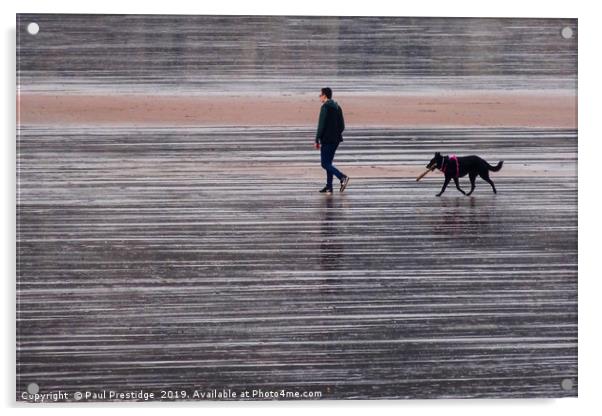 Broadsands Beach, Paignton Acrylic by Paul F Prestidge