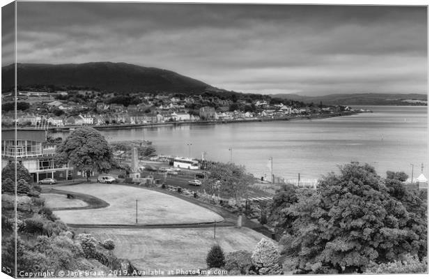 Dunoon from Castle Hill Canvas Print by Jane Braat