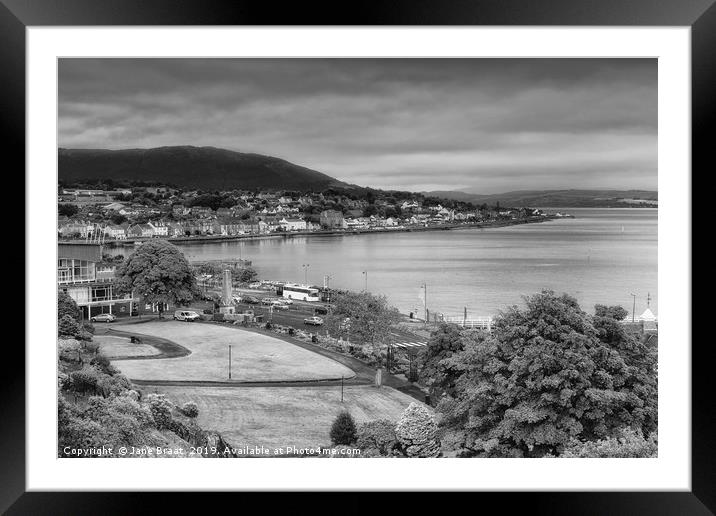 Dunoon from Castle Hill Framed Mounted Print by Jane Braat