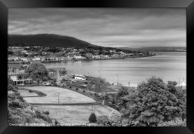 Dunoon from Castle Hill Framed Print by Jane Braat