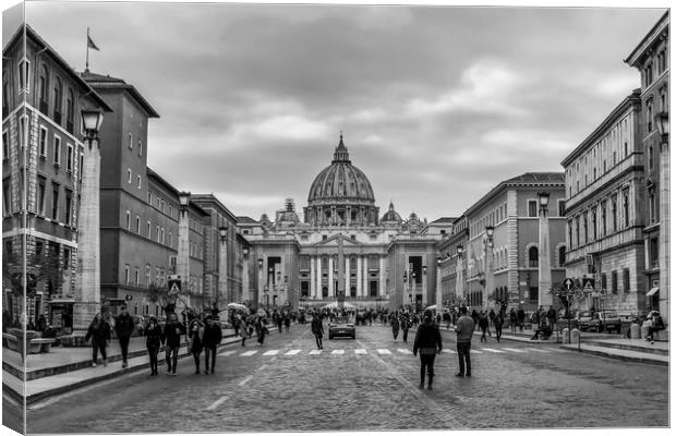 St. Peters Basilica, Vatican City, Rome Canvas Print by Naylor's Photography