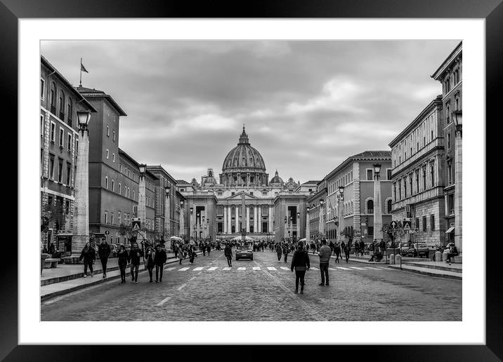 St. Peters Basilica, Vatican City, Rome Framed Mounted Print by Naylor's Photography