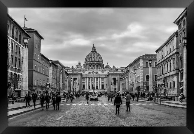 St. Peters Basilica, Vatican City, Rome Framed Print by Naylor's Photography