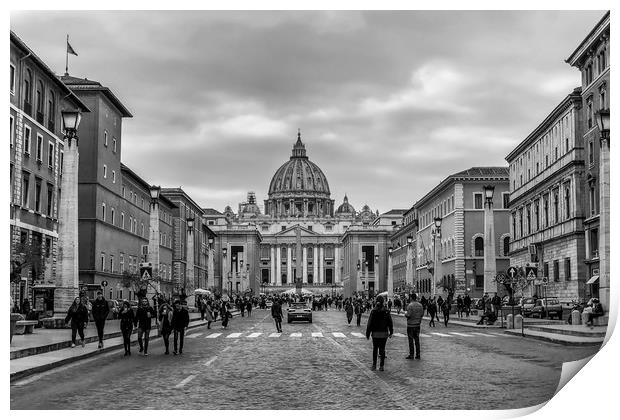 St. Peters Basilica, Vatican City, Rome Print by Naylor's Photography