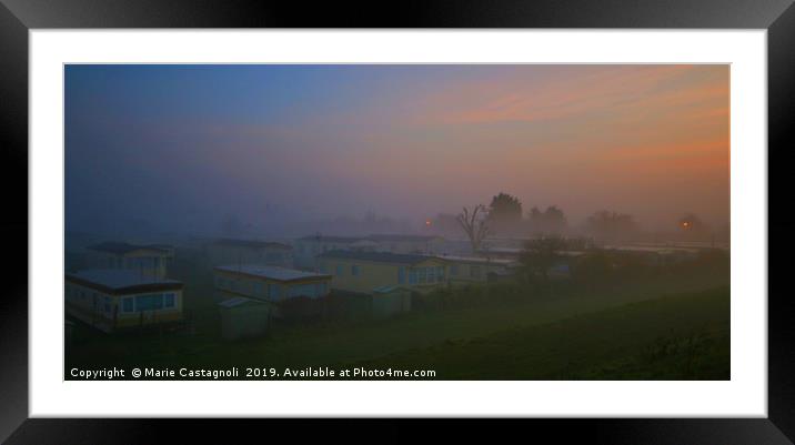 Dawn over the caravan Site  Framed Mounted Print by Marie Castagnoli