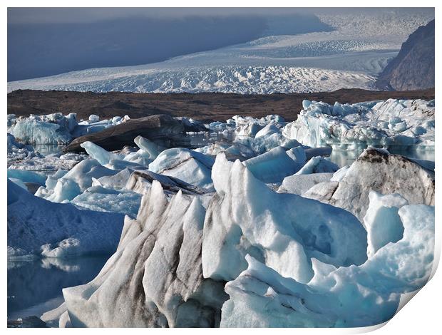 Glacier Icebergs Print by mark humpage