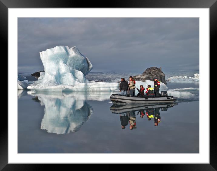Iceland Iceberg reflection Framed Mounted Print by mark humpage