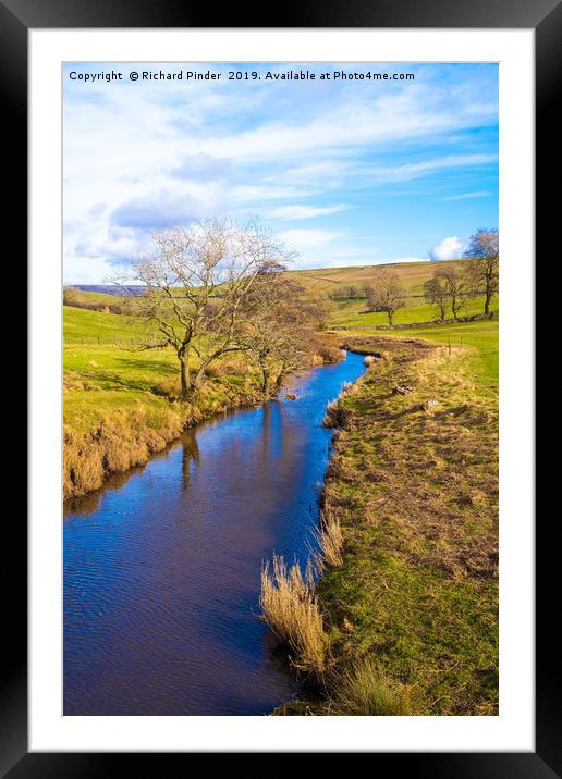 River Bain, North Yorkshire Framed Mounted Print by Richard Pinder