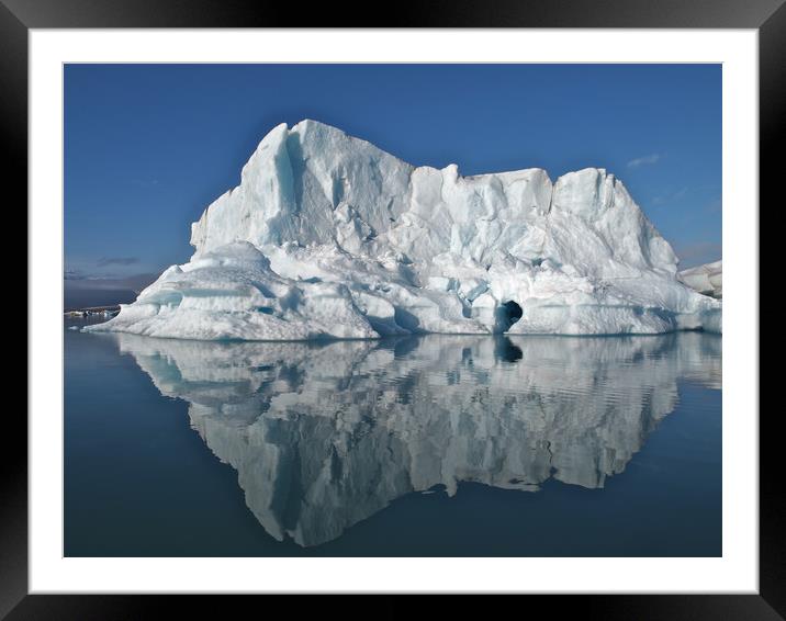 Iceberg Reflection Framed Mounted Print by mark humpage