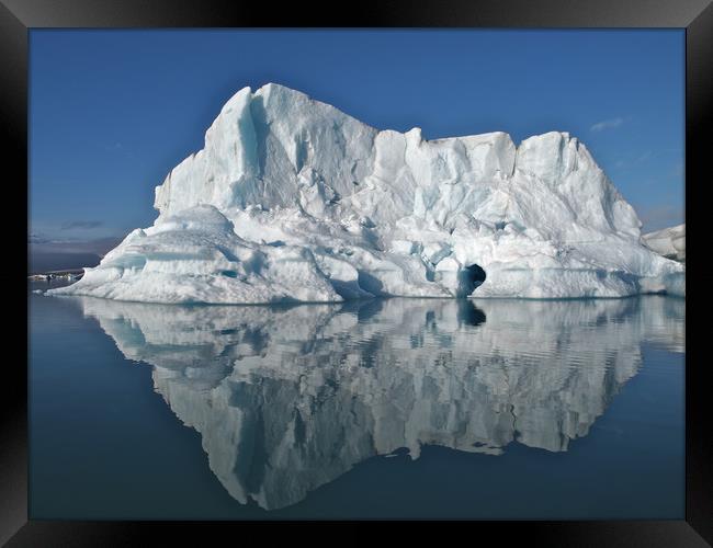 Iceberg Reflection Framed Print by mark humpage