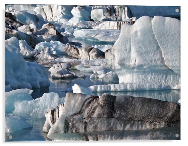 Iceland Icebergs Acrylic by mark humpage