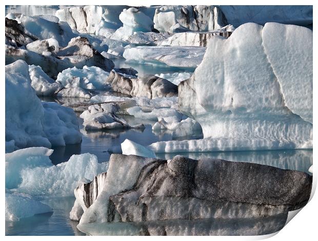 Iceland Icebergs Print by mark humpage