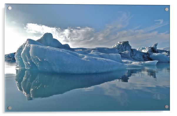 Iceland Jokulsarlon iceberg Acrylic by mark humpage