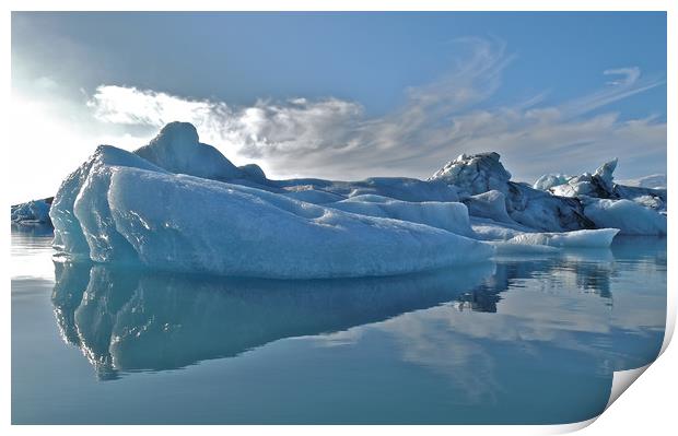Iceland Jokulsarlon iceberg Print by mark humpage