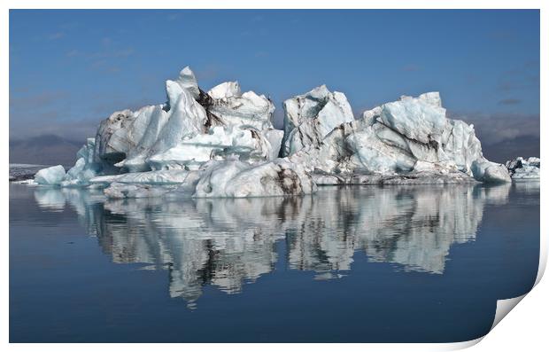 Iceland Iceberg reflections  Print by mark humpage