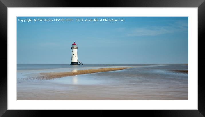 Talacre Lighthouse Framed Mounted Print by Phil Durkin DPAGB BPE4