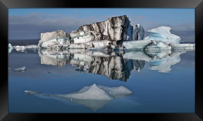 Iceland iceberg Framed Print by mark humpage