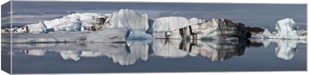 Iceland Iceberg panorama Canvas Print by mark humpage