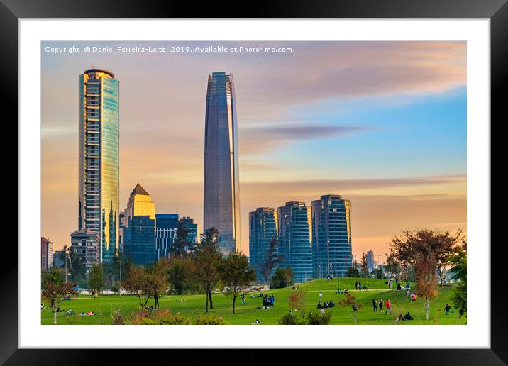 Financial District Buildings, Santiago de Chile Framed Mounted Print by Daniel Ferreira-Leite