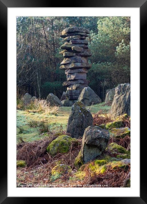 Druid Stones Framed Mounted Print by Lrd Robert Barnes