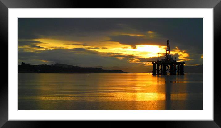 Rigged for Sunset Framed Mounted Print by james sanderson