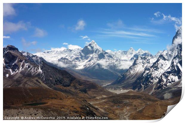 Ama Dablam Print by Andrew McConochie