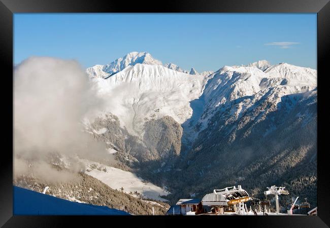 Courchevel La Tania Mont Blanc France Framed Print by Andy Evans Photos
