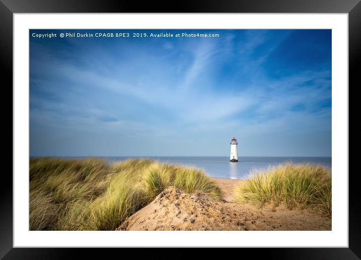 Talacre From the Dunes Framed Mounted Print by Phil Durkin DPAGB BPE4