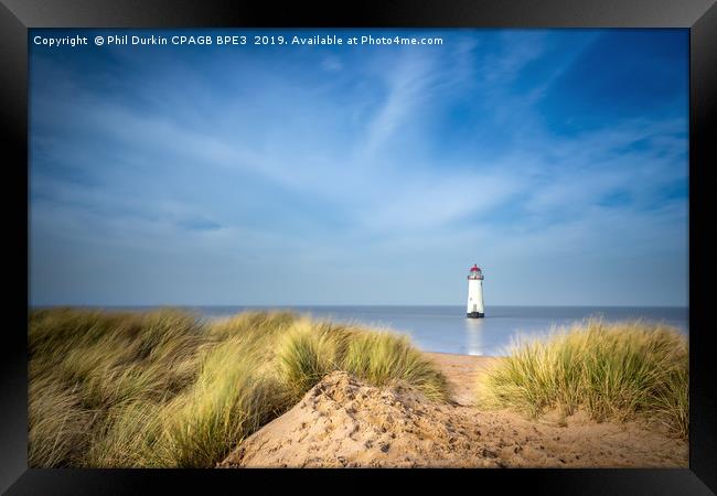 Talacre From the Dunes Framed Print by Phil Durkin DPAGB BPE4