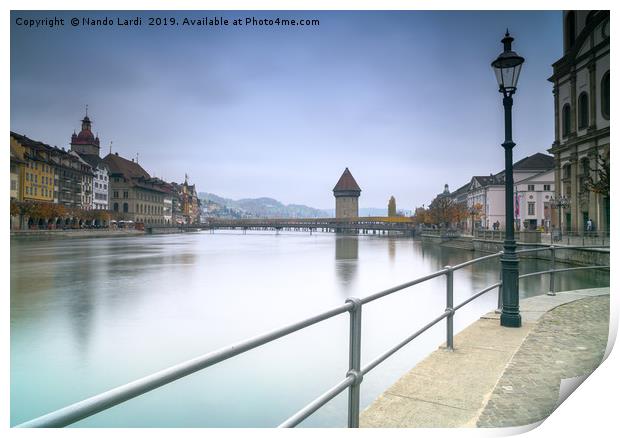Lucerne Upriver Print by DiFigiano Photography