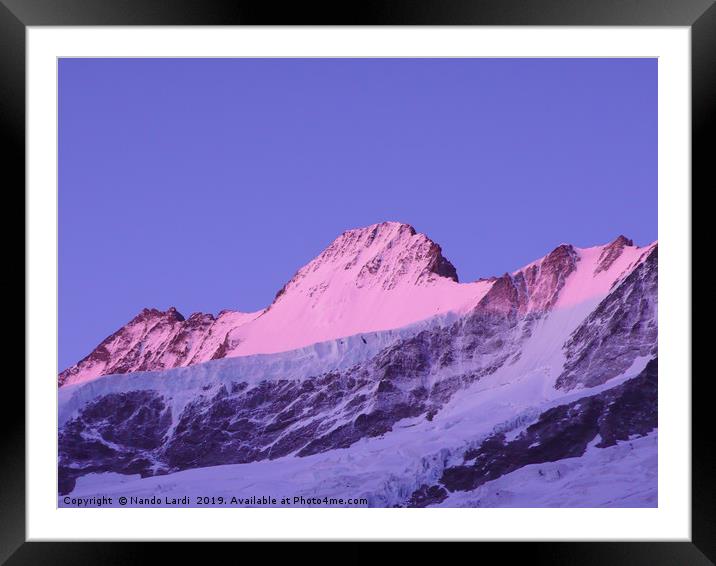Schreckhorn North Face Framed Mounted Print by DiFigiano Photography