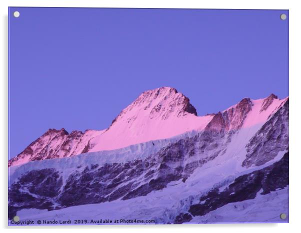 Schreckhorn North Face Acrylic by DiFigiano Photography