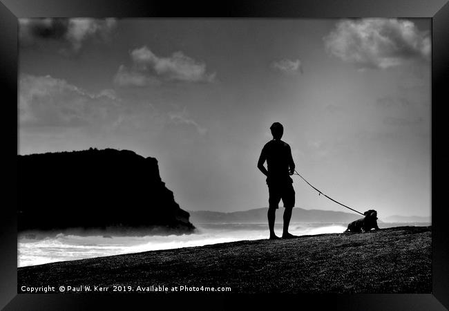 Waiting for the waves ... Framed Print by Paul W. Kerr