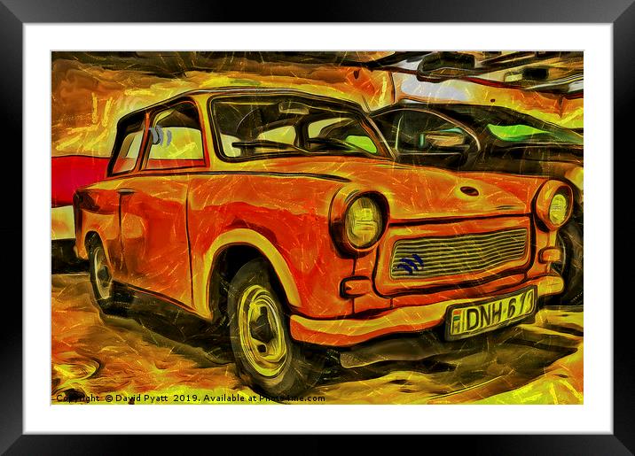 Van Gogh Trabant Framed Mounted Print by David Pyatt