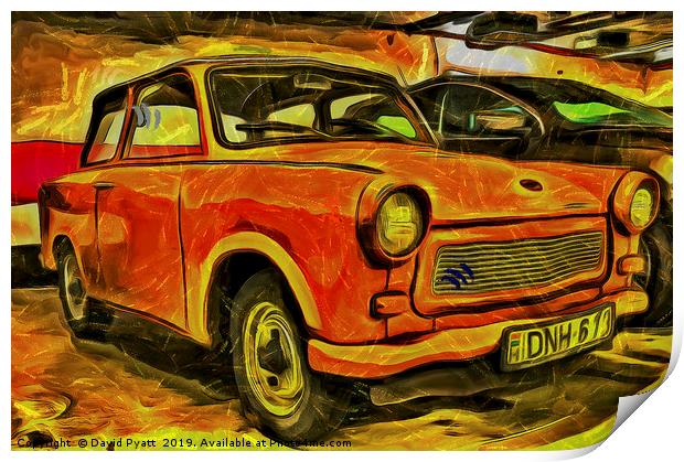 Van Gogh Trabant Print by David Pyatt