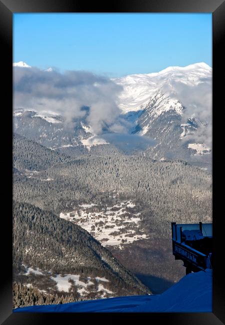 French Alps from Courchevel La Tania France Framed Print by Andy Evans Photos