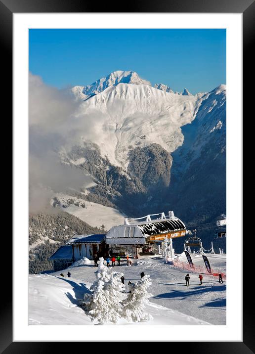Courchevel La Tania Mont Blanc France Framed Mounted Print by Andy Evans Photos