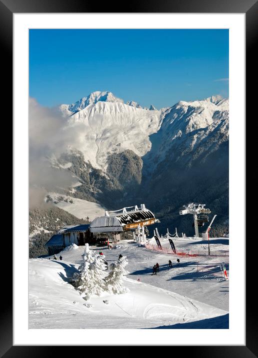 Courchevel La Tania Mont Blanc France Framed Mounted Print by Andy Evans Photos